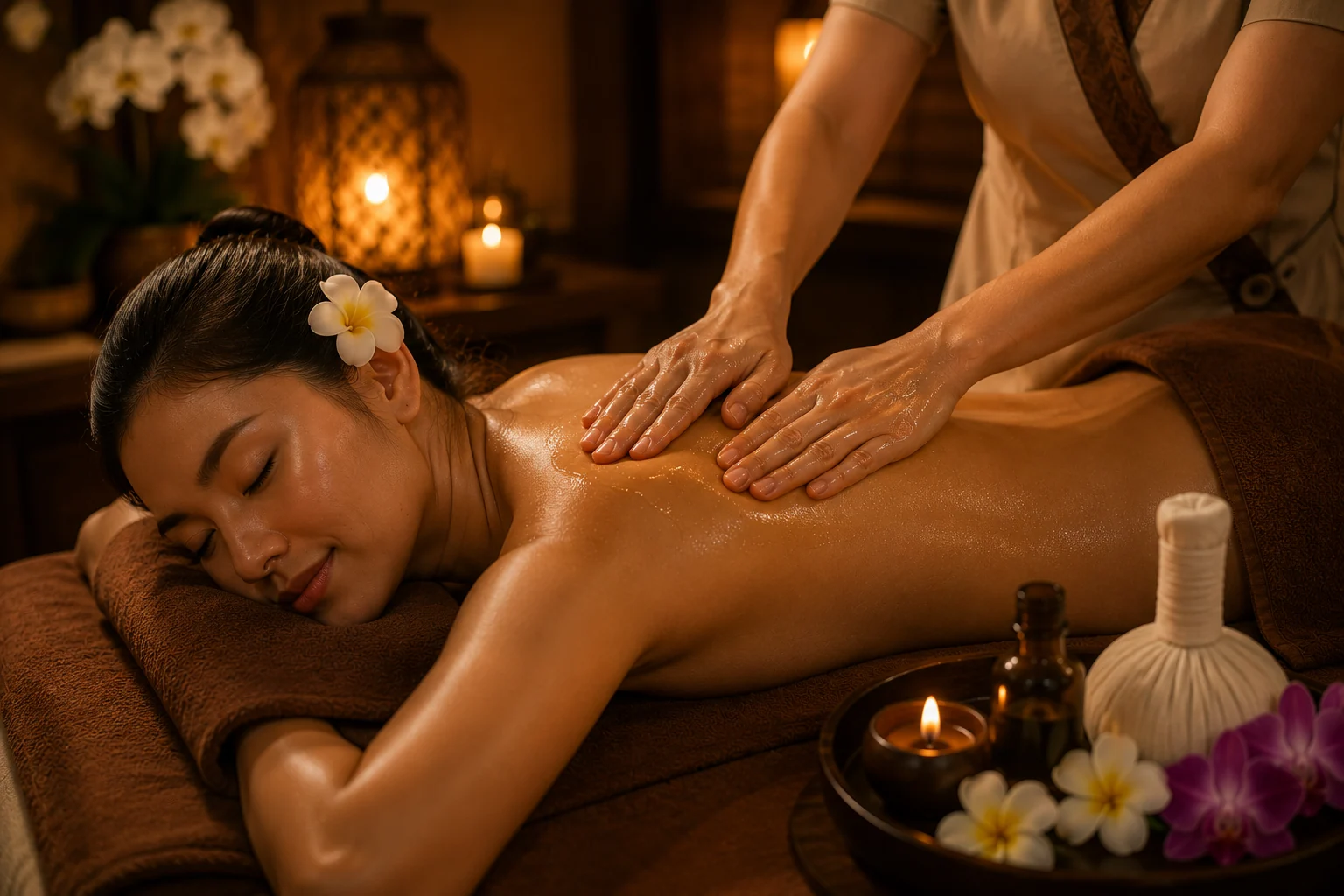 Relaxing back massage