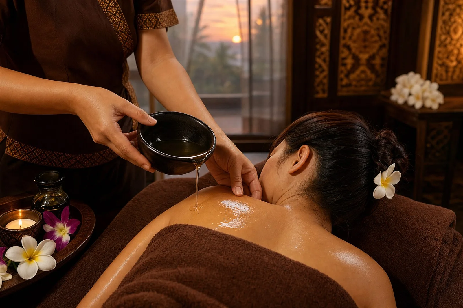 Warm Coconut Oil Massage at Siri Thai Massage and Spa Mt Wellington